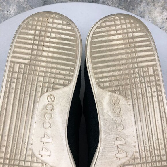 Ecco Men's Size 44 (US 10) Cathum Black Leather Lace-Up Casual Leisure Sneakers - Picture 10 of 13